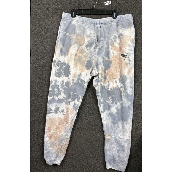 Nike Sportswear Pants Mens XL Gray Tie Dye Joggers Sweatpants French Terry Logo - Picture 1 of 11